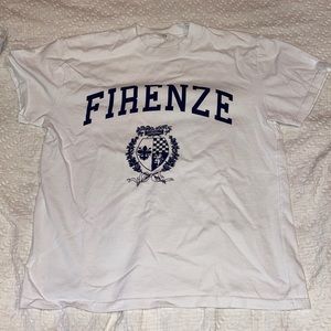 Brandy Melville white firenze tshirt